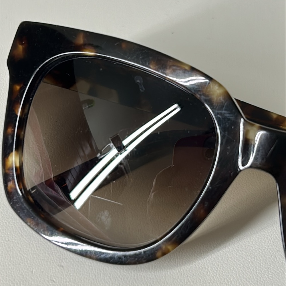 MCM Tortoiseshell Cat Eye Sunglasses with Dark Lenses & Hard Case - Picture 12 of 16